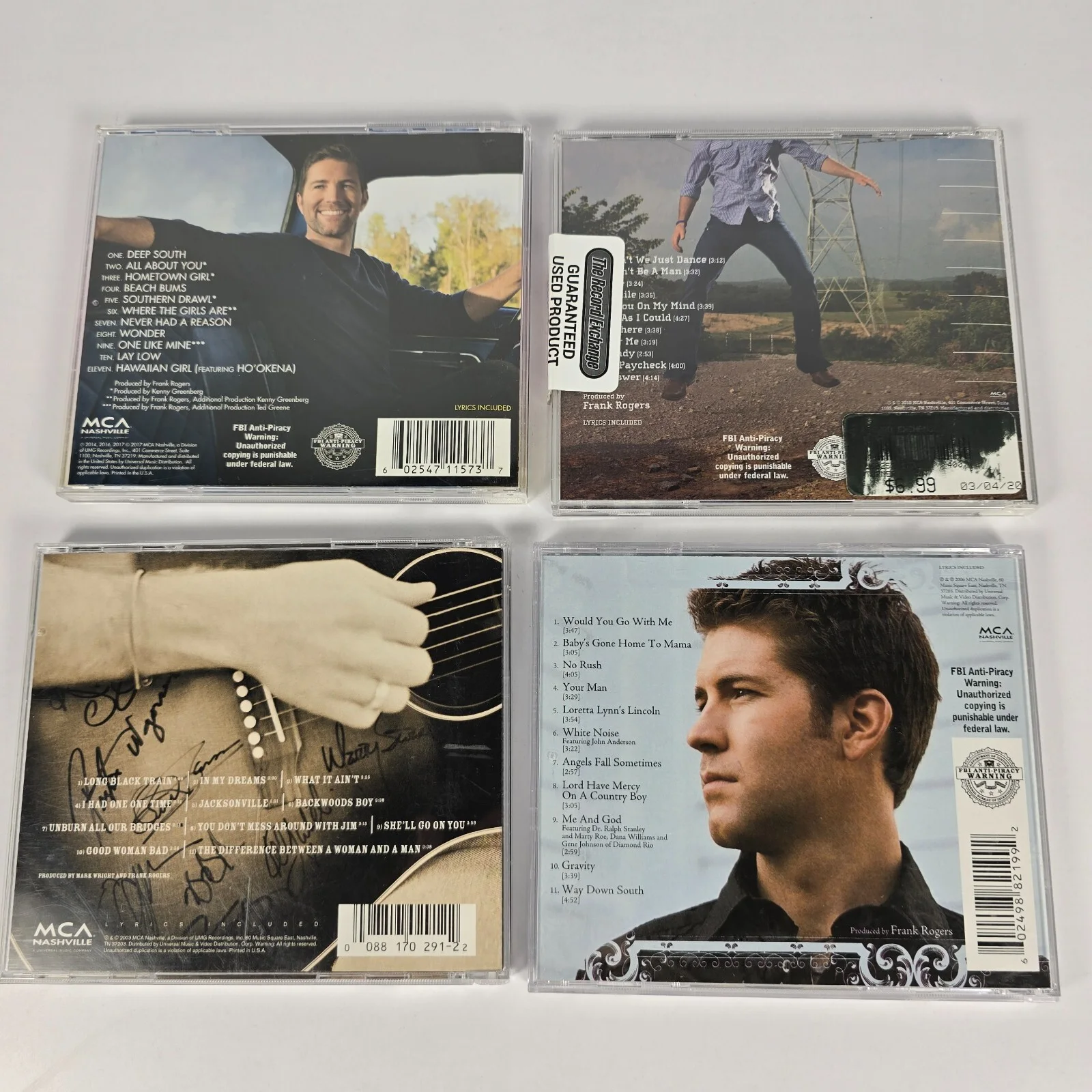 Lot 4 Josh Turner – Long Black Train CD Your Man, Deep South Haywire Autographed, image 2