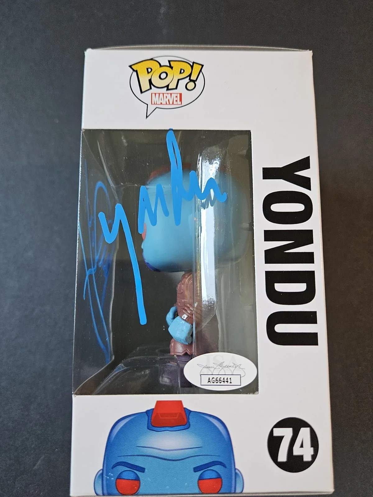 Michael Rooker — Yondu Funko Pop! #74 Michael Rooker Autograph COA w/card JSA Marvel, image 2