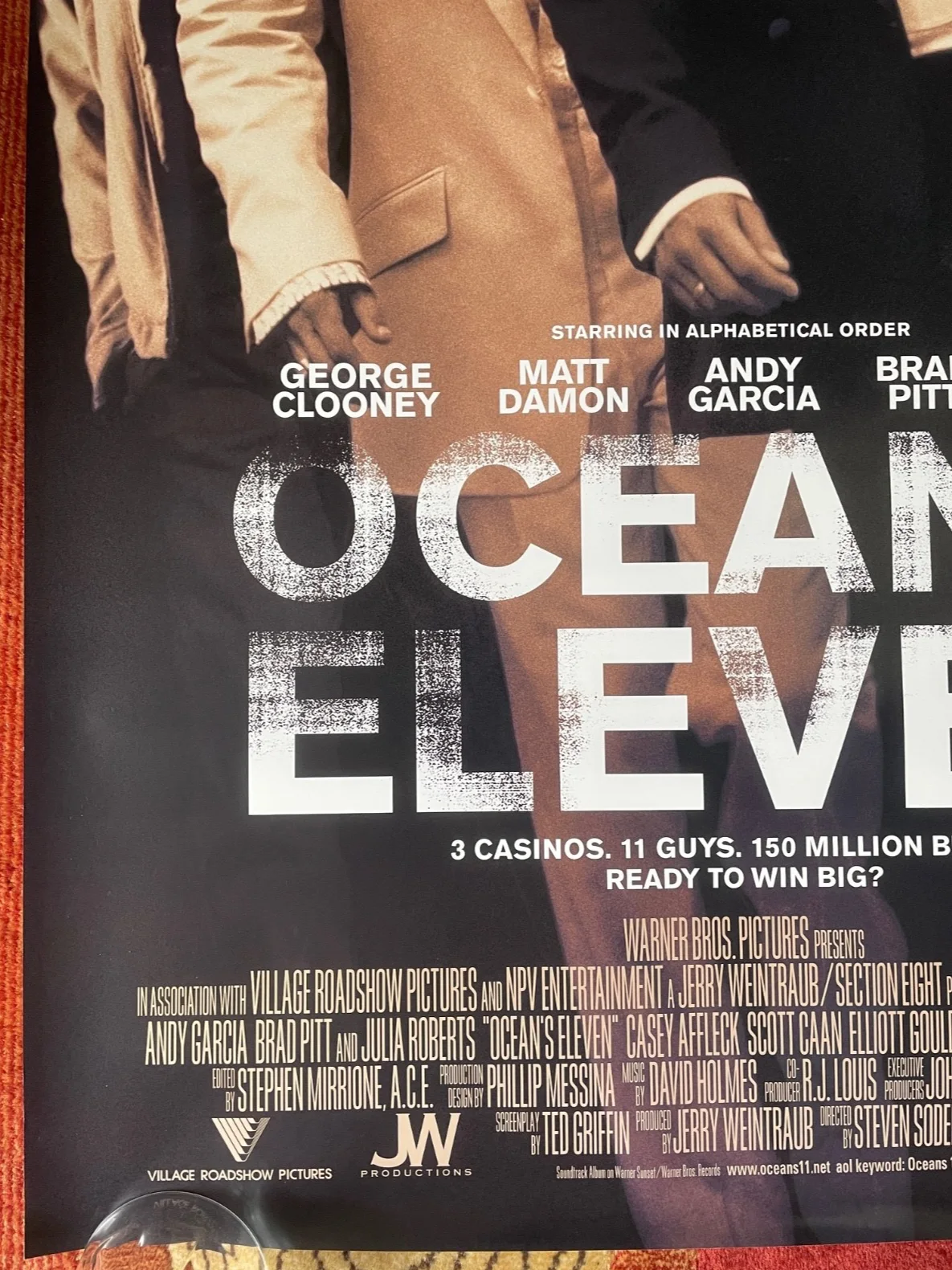 OCEAN'S ELEVEN (2001) Original US One Sheet Film Poster Version B, image 4