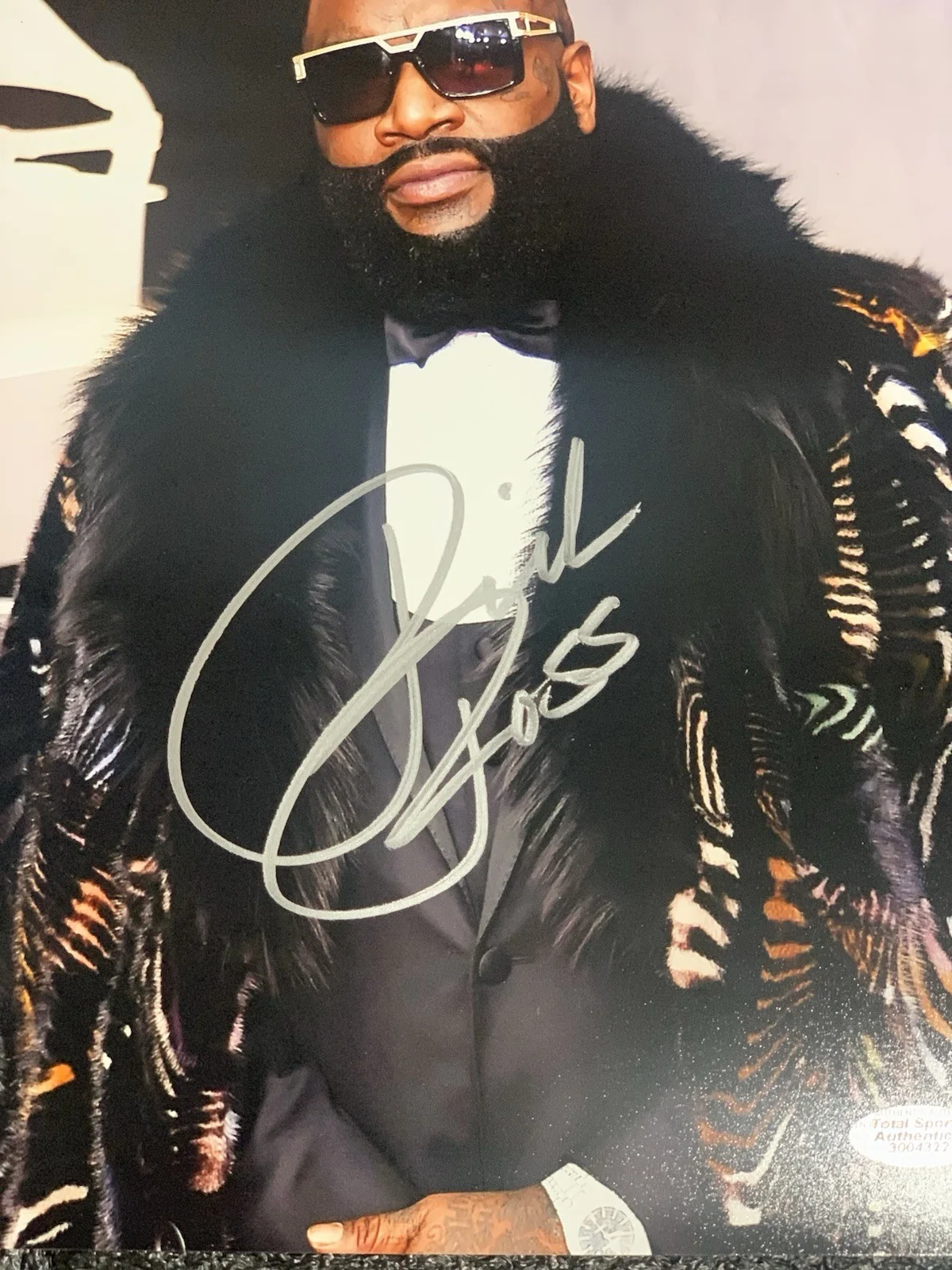 RICK ROSS SIGNED 8x10 PHOTO RAPPER PRODUCER RARE SHOT TSA COA, изображение 2