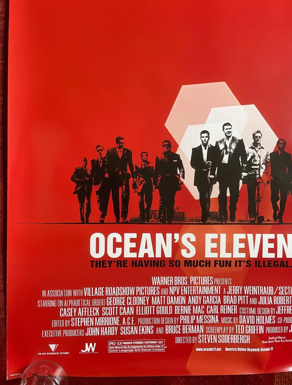 OCEAN'S ELEVEN (2001) Original US One Sheet Film Poster Version A, image 4