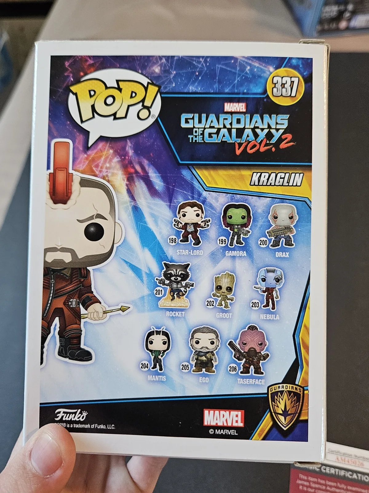 Sean Gunn — Sean Gunn Kraglin 337 Autograph Signed Funko Pop COA JSA Marvel Guardians, image 4