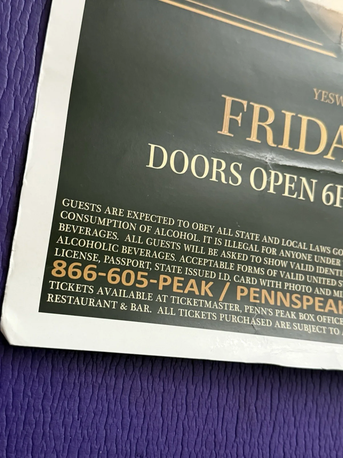 YES~Fri.July 6,2018. “Their Golden Anniversary” PennsPeak Concert Venue SeeDesc, изображение 3