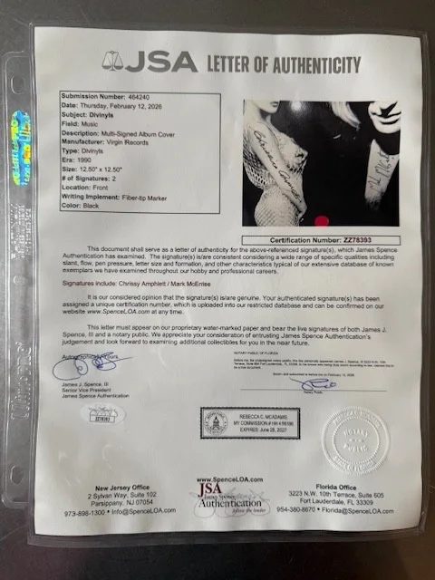 Divinyls : signed Self-Titled autographed Lp vinyl LOA JSA, image 2