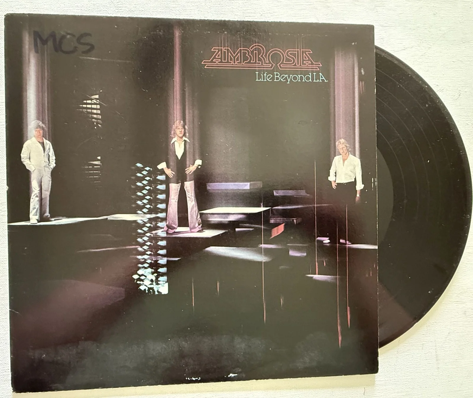 Ambrosia Band Signed Autographed "Life Beyond L.A." Vintage Record Album Sleeve, изображение 2