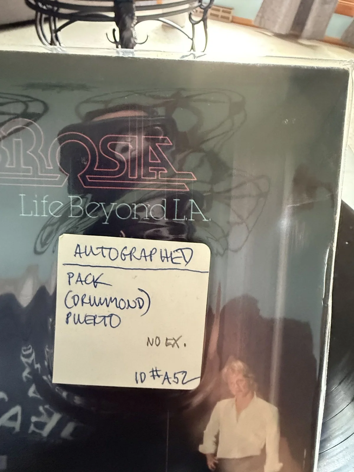 Ambrosia Band Signed Autographed "Life Beyond L.A." Vintage Record Album Sleeve, изображение 3