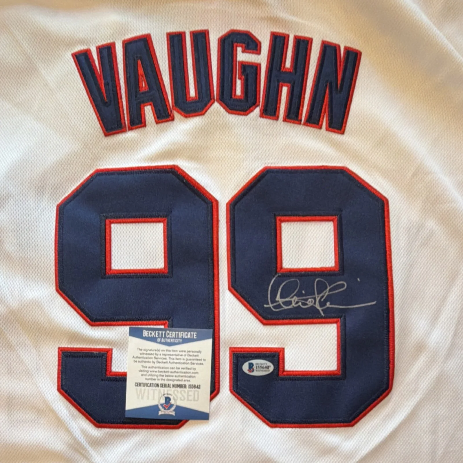 Charlie Sheen Indians Signed Baseball Jersey Original BAS Authenticated, image 3