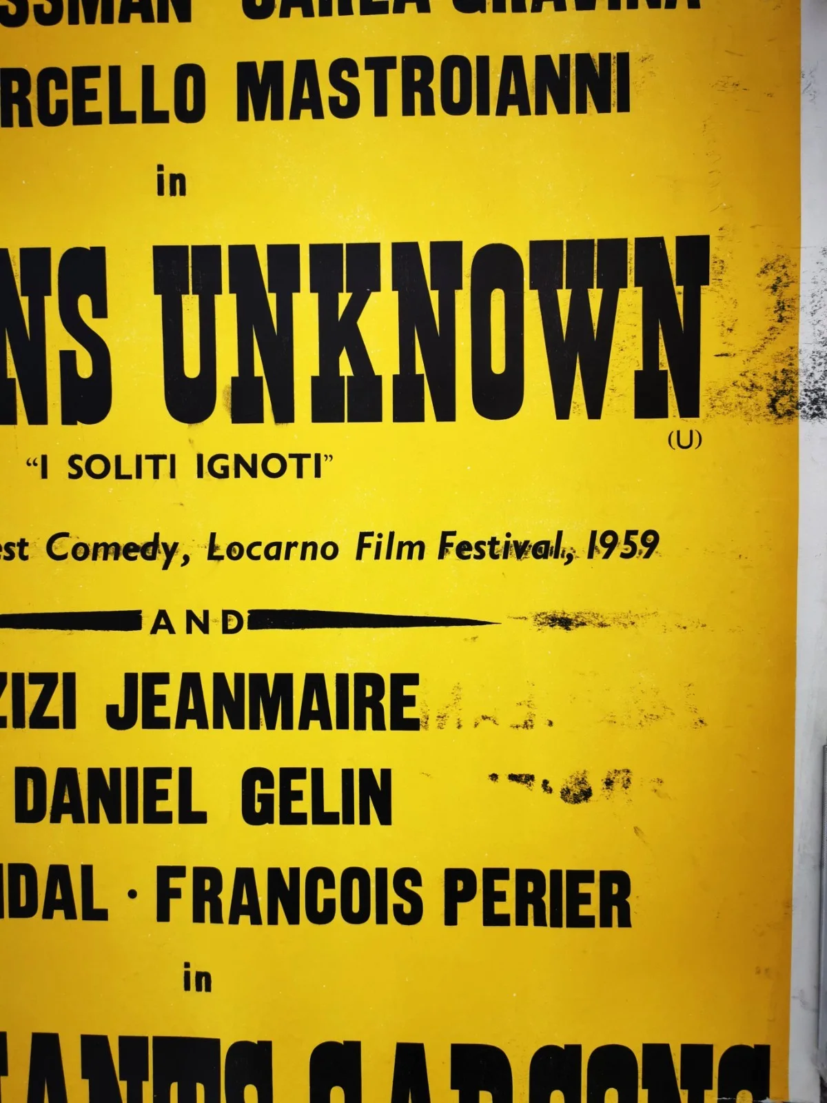 PERSONS UNKNOWN 1958 Vittorio Gassman, Toto PETER STRAUSFELD UK QUAD POSTER, изображение 4