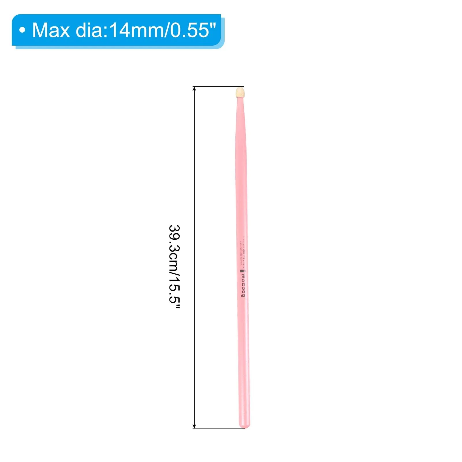 1 Pair Maple Wood Drumstick Anti Slip Drum Stick 7A Pink for Drumming Musical, изображение 2