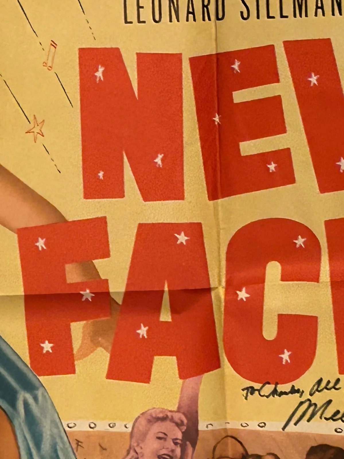 MEL BROOKS—SIGNED NEW FACES 1954•1-Sheet Poster—1st Film•KITT•LYNDE•GHOSTLEY•, image 3