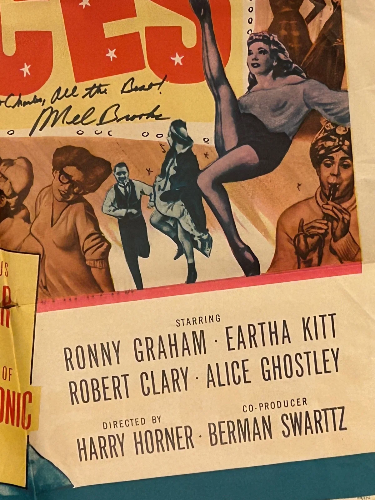MEL BROOKS—SIGNED NEW FACES 1954•1-Sheet Poster—1st Film•KITT•LYNDE•GHOSTLEY•, image 5