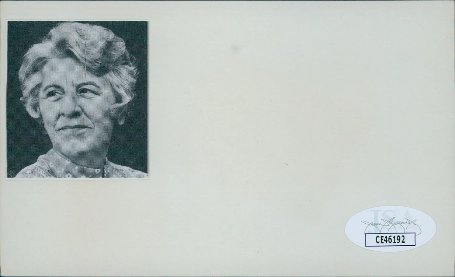 Anne Seymour — Anne Seymour Actress Signed 3x5 Index Card JSA Authenticated Personalized, image 2