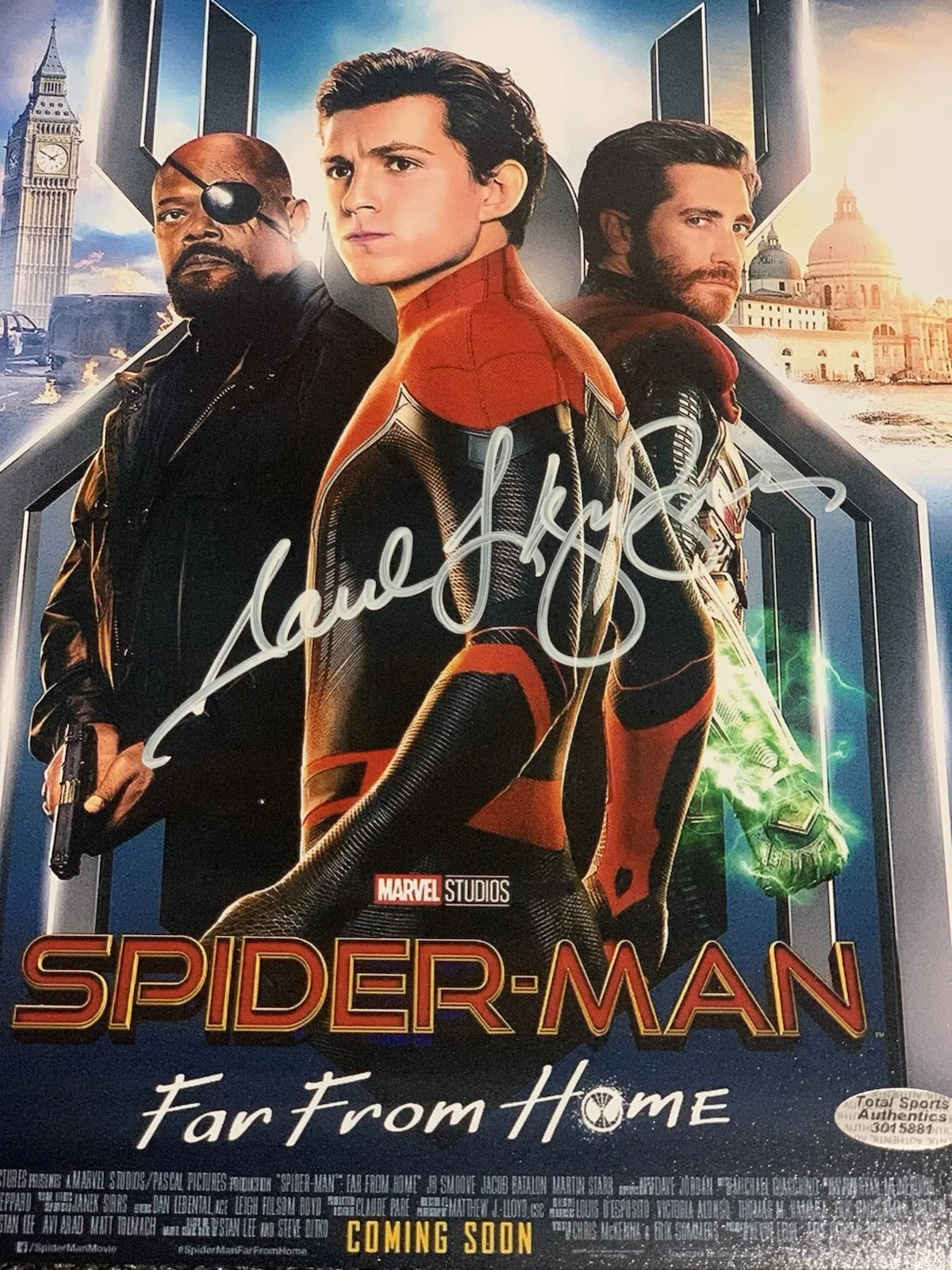 Samuel L Jackson — Samuel L Jackson SIGNED 8x10 PHOTO SPIDER-MAN MARVEL SHAFT DJANGO JUICE TSA COA, изображение 2