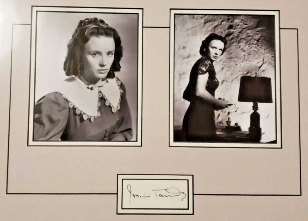 Jessica Tandy — Jessica Tandy Golden Globe Award Winner Photos Signature Framed Mid Century Art
