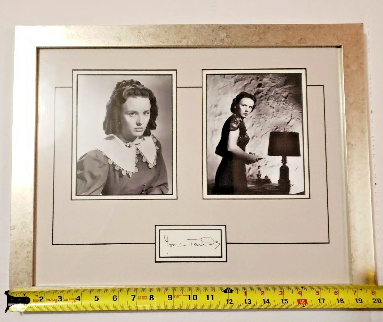 Jessica Tandy — Jessica Tandy Golden Globe Award Winner Photos Signature Framed Mid Century Art, изображение 2