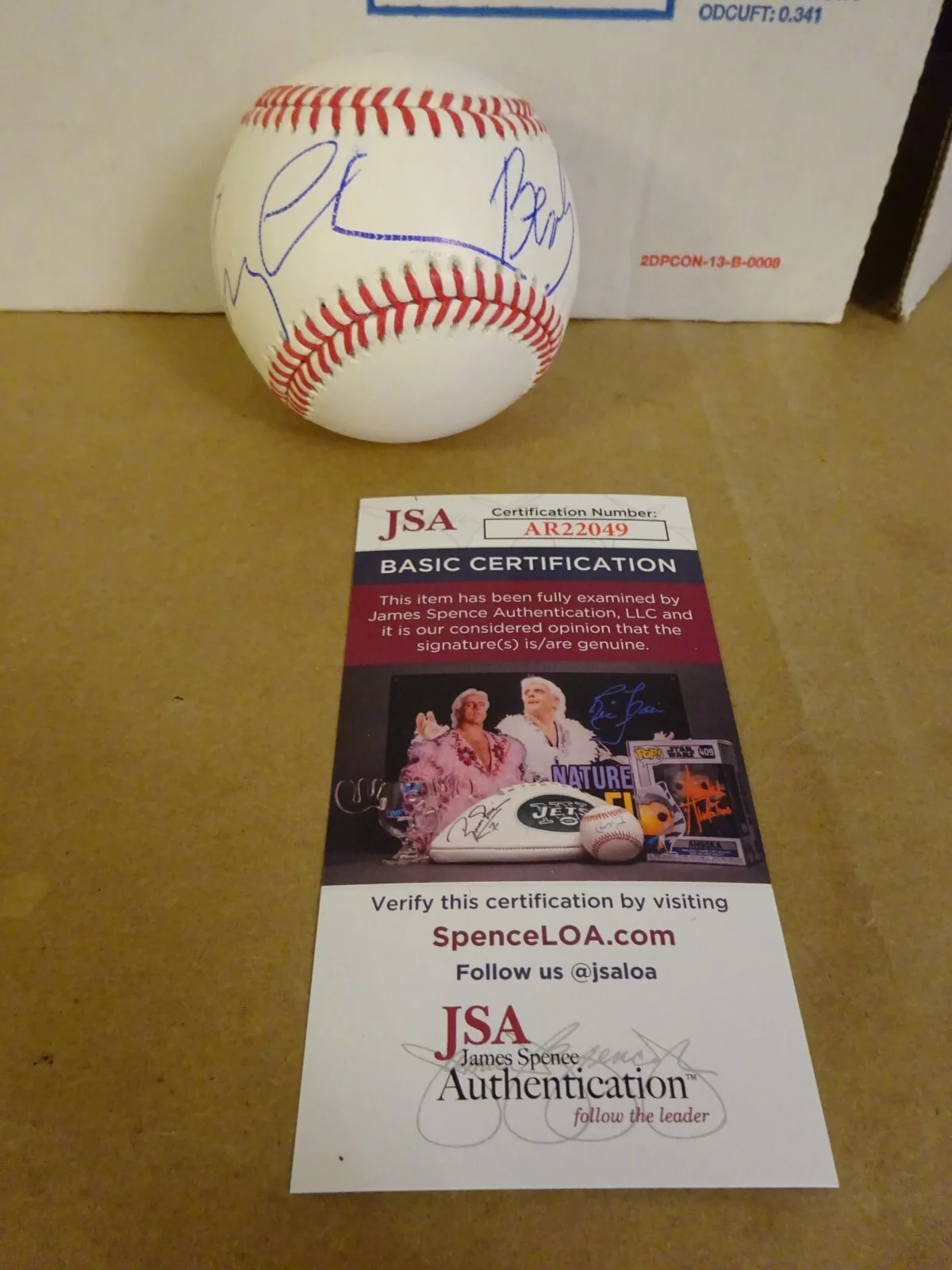 Chevy Chase & Beverly D'Angelo — Signed Chevy Chase & Beverly D'Angelo Autographed Baseball Vacation JSA COA