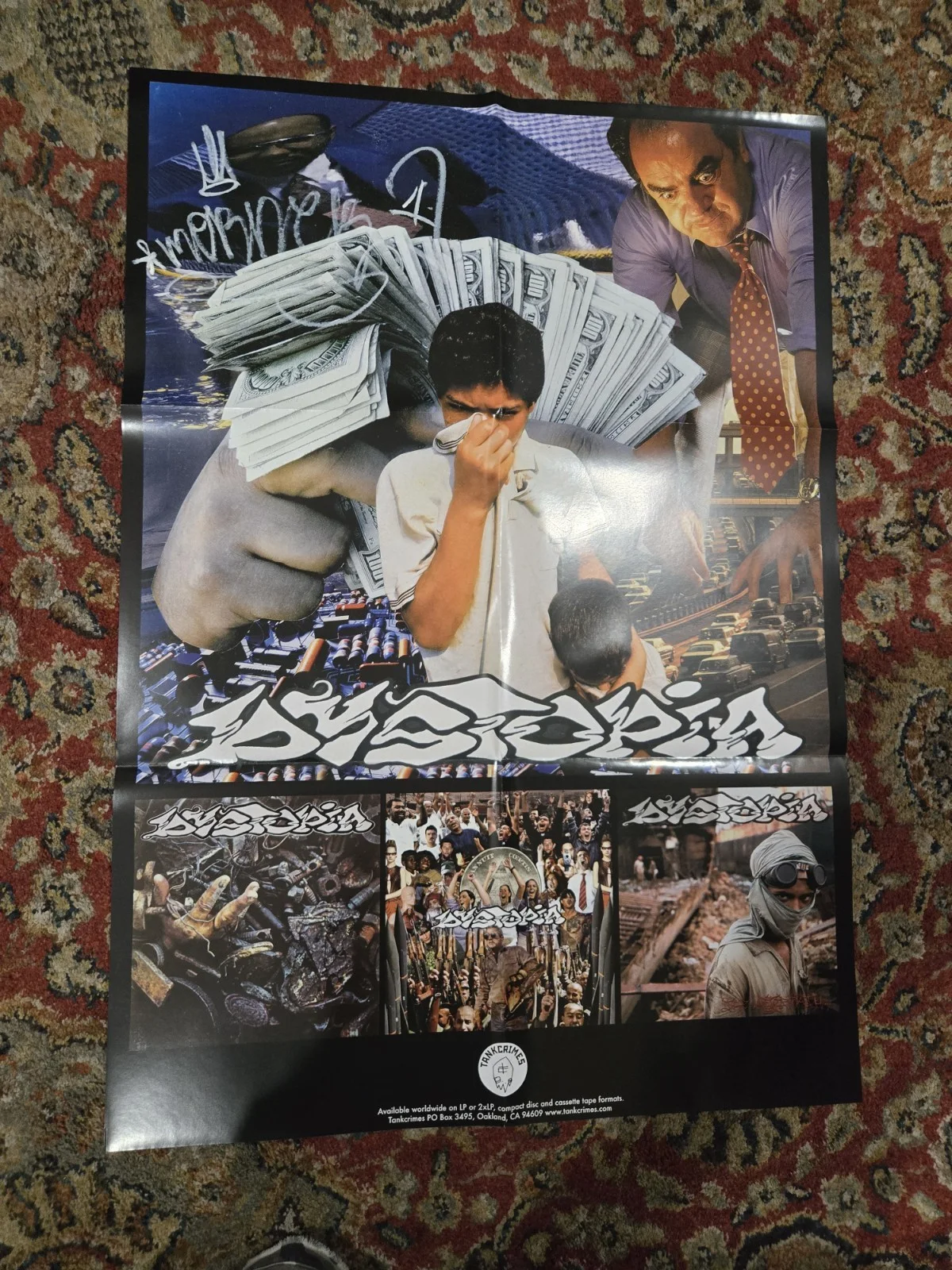 Dystopia Signed Poster Aftermath TODD Crust Punk Doom Metal Noothgrush Haggis, изображение 2