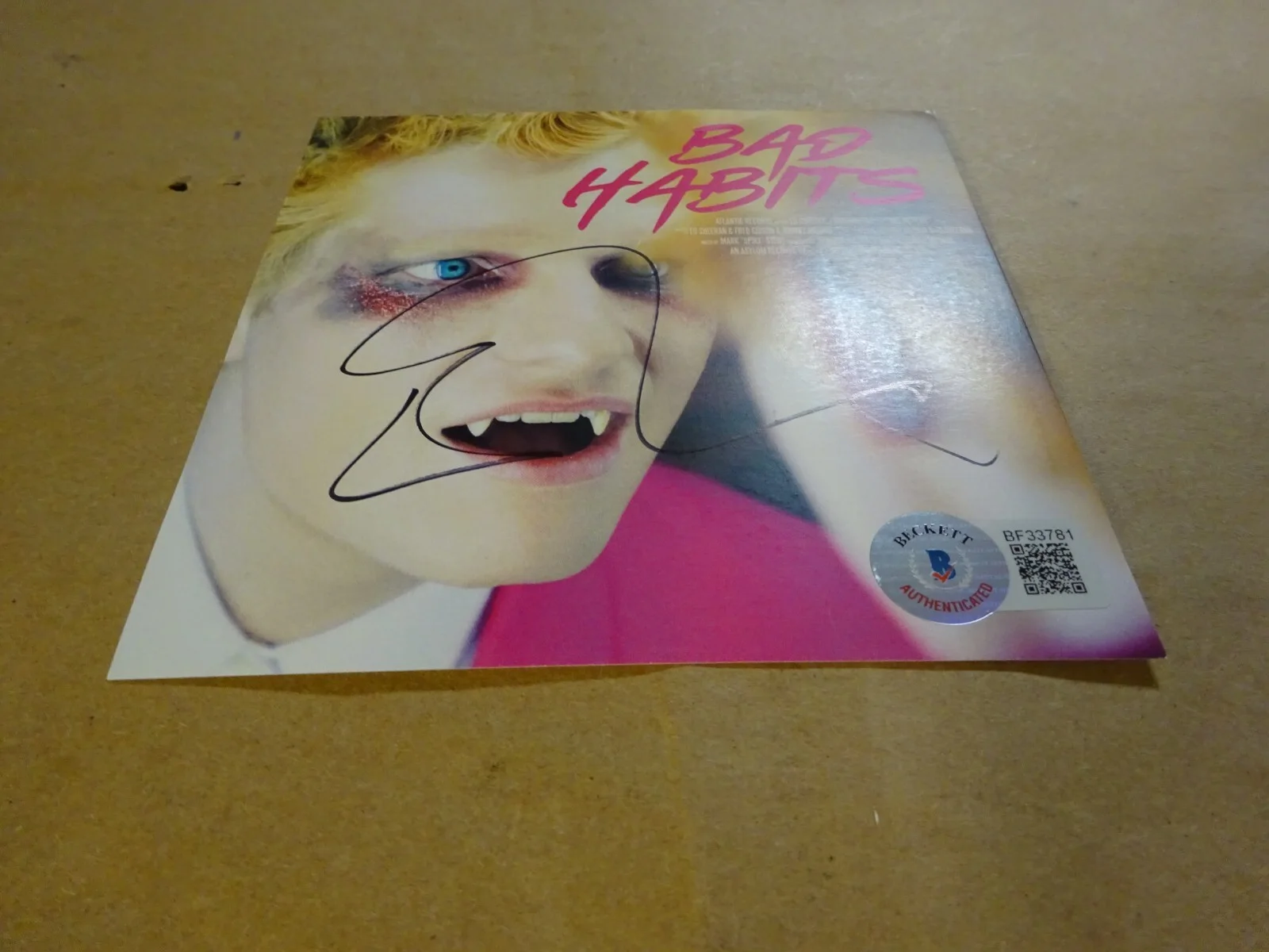 Autographed Ed Sheeran Signed Bad Habits CD Insert Beckett BAS COA, image 3
