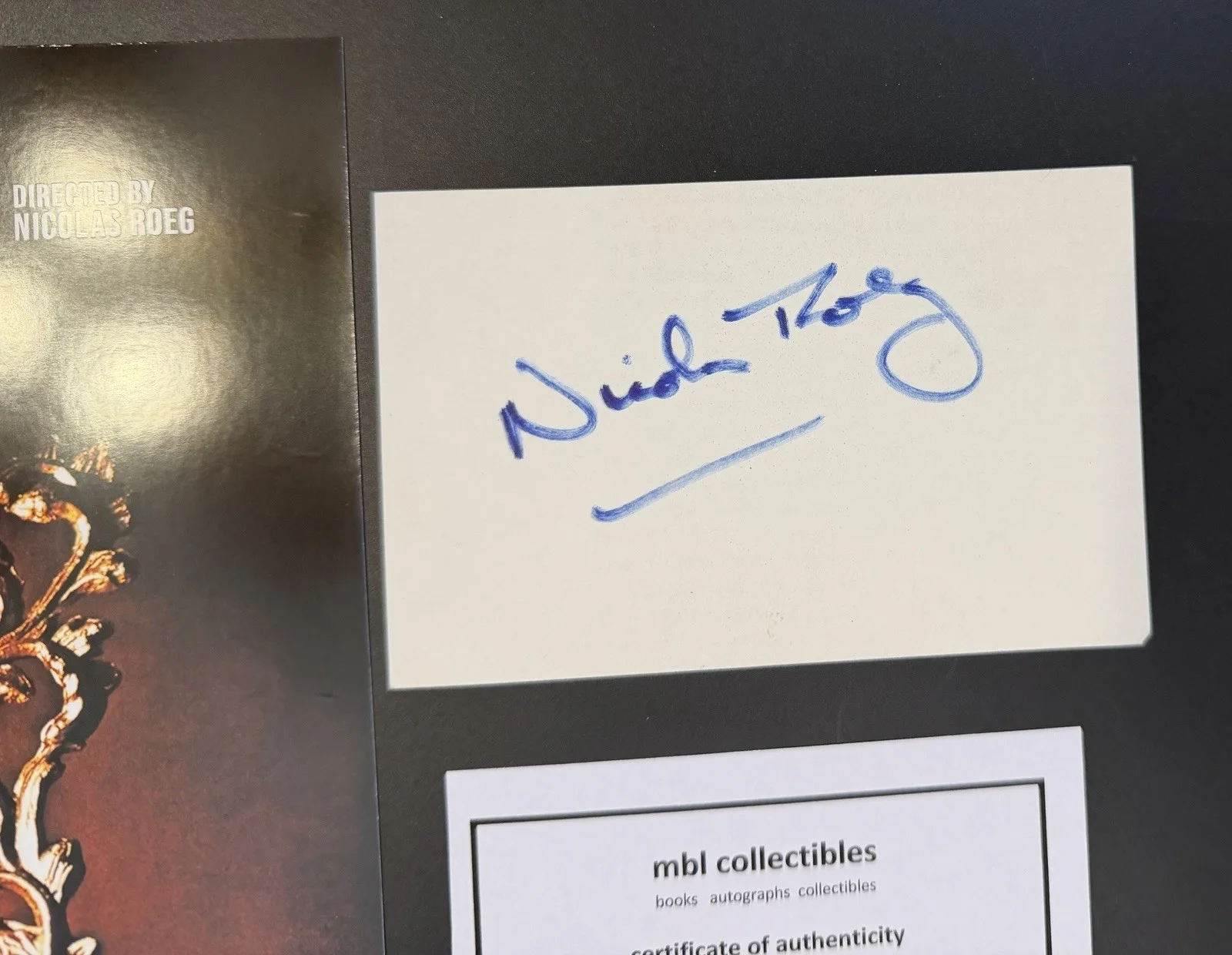 Nicolas Roeg Signed 3x5 Index Card Don’t Look Now Director w/ COA, изображение 2