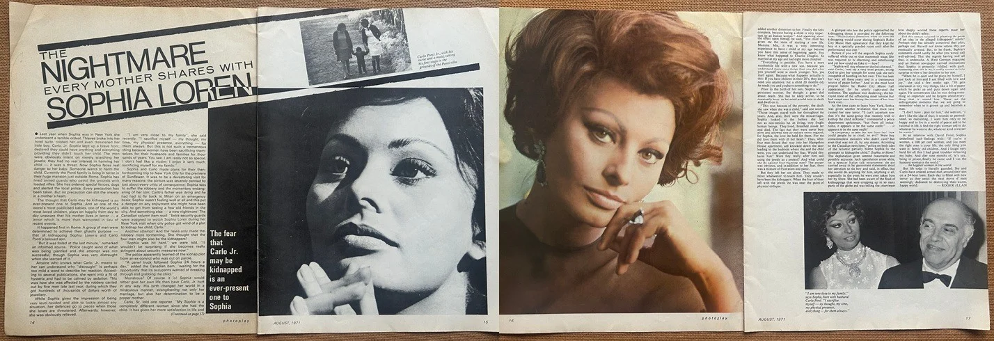 SOPHIA LOREN - 1971 Full page UK magazine poster, image 2