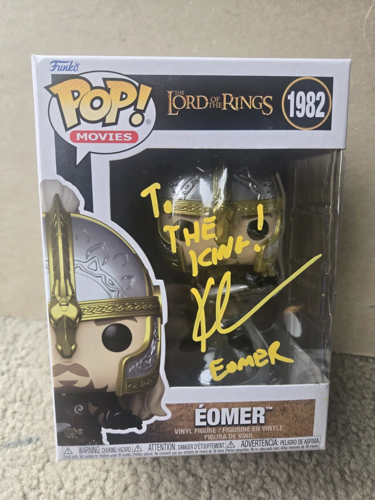 Karl Urban — Karl Urban SIGNED LOTR Eomer FUNKO POP with QUOTE! JSA COA