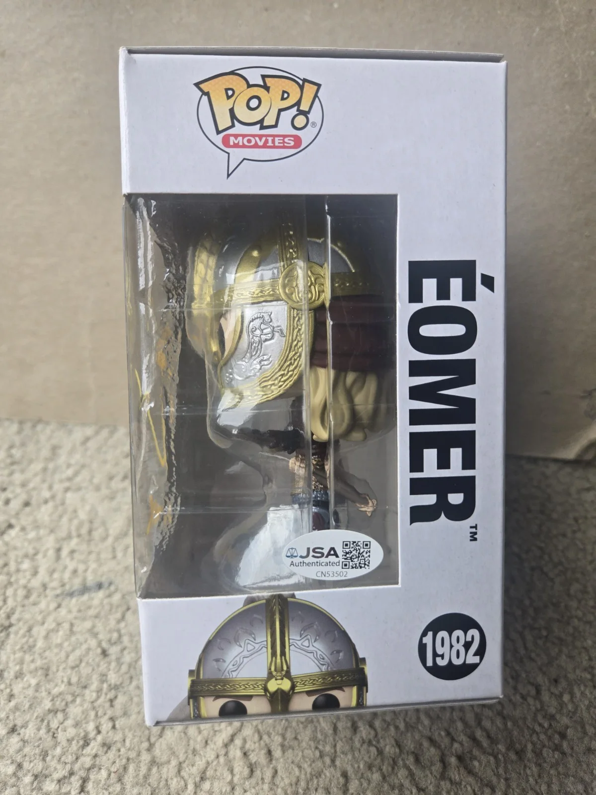 Karl Urban — Karl Urban SIGNED LOTR Eomer FUNKO POP with QUOTE! JSA COA, изображение 2