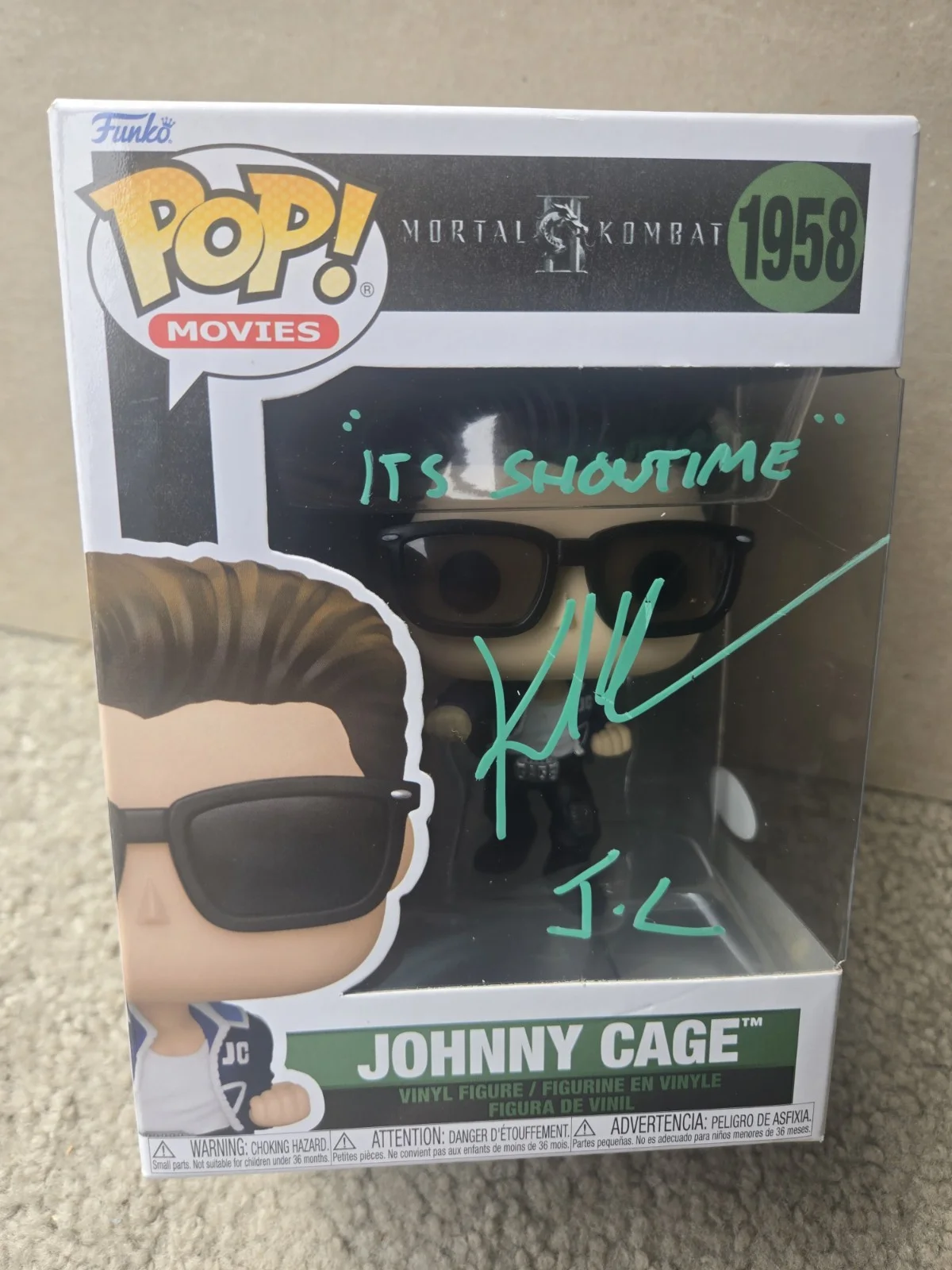 Karl Urban — Karl Urban SIGNED Johnny Cage Mortal Kombat 2 FUNKO POP with QUOTE! JSA COA