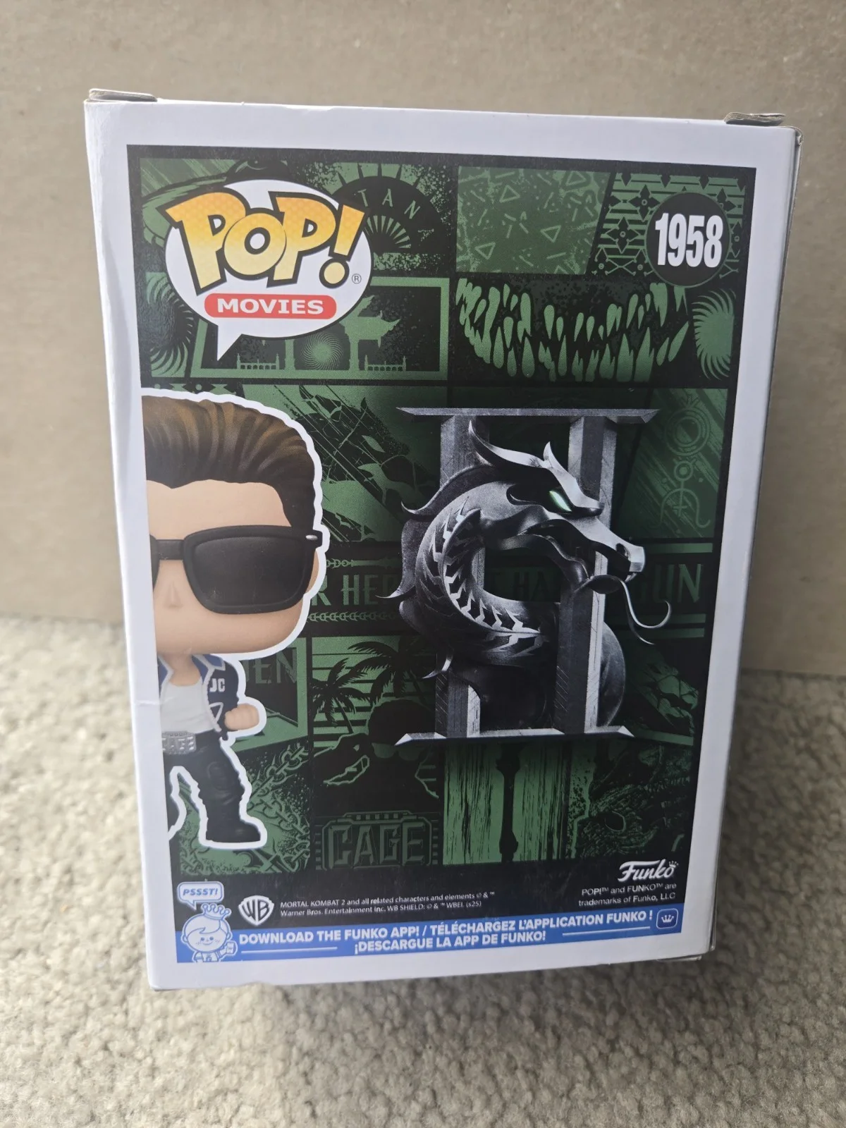 Karl Urban — Karl Urban SIGNED Johnny Cage Mortal Kombat 2 FUNKO POP with QUOTE! JSA COA, image 3