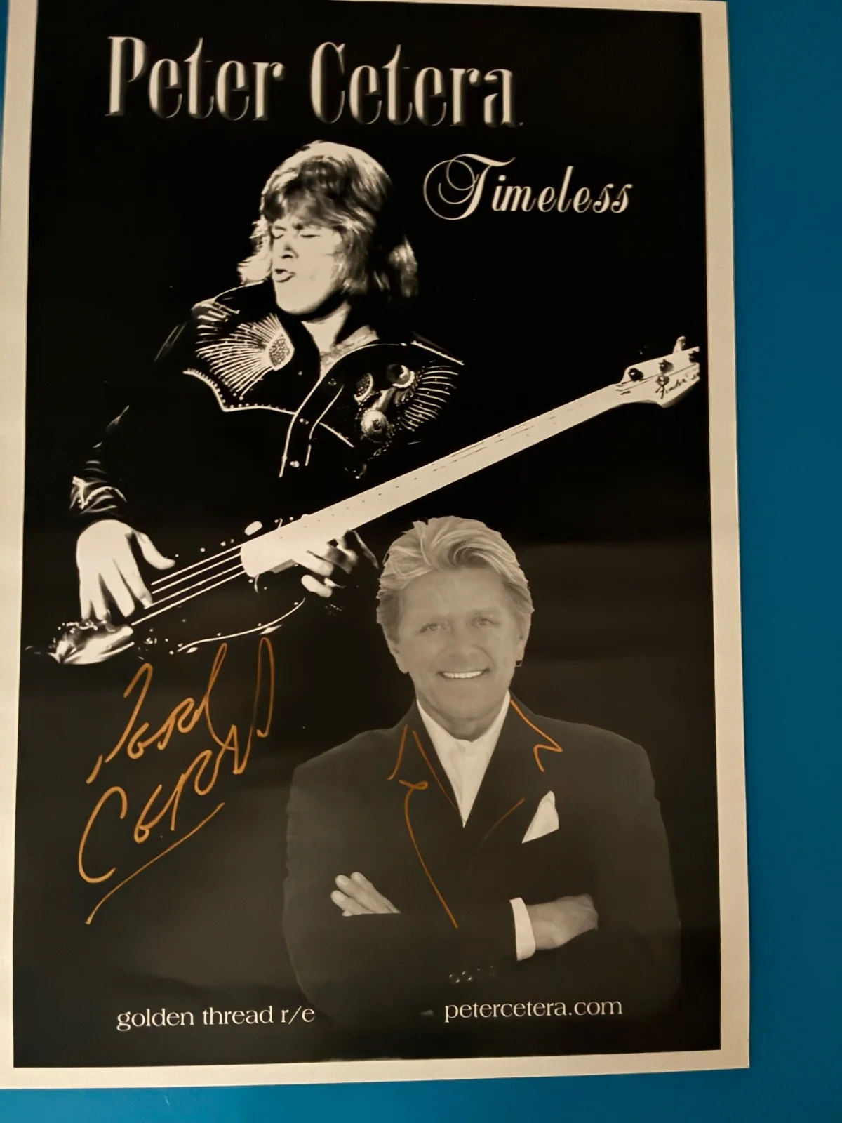 Peter Cetera Original Signed 11x17 Poster Cardboard, image 2