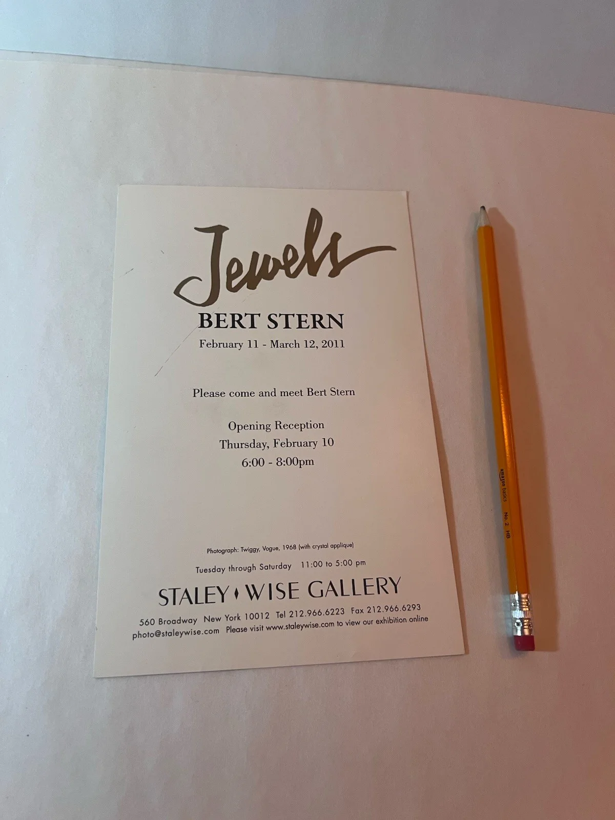 Bert Stern "Jewels" Signed 5 x 7 Photograph Music Industry Collectible, изображение 2