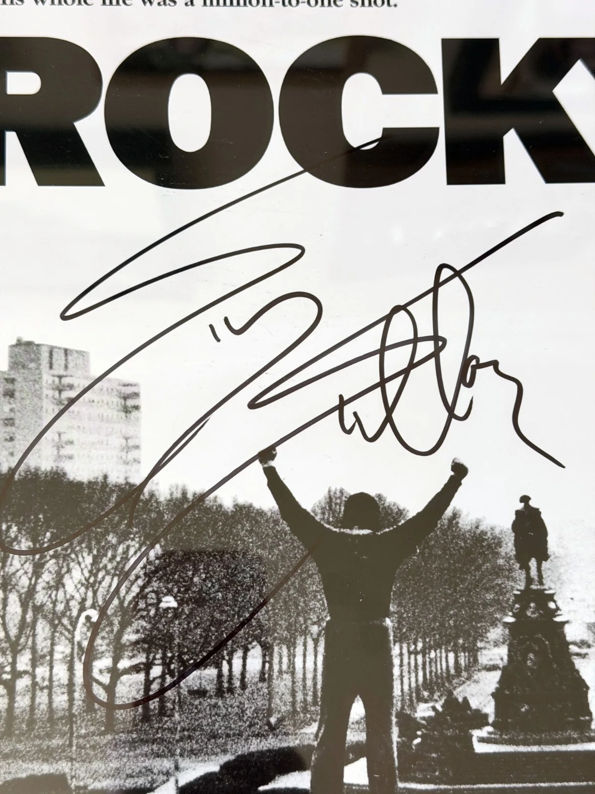 Sylvester Stallone — ROCKY Signed Poster (50th Anniversary) Sylvester Stallone FANATICS COA 1976-2026, изображение 2