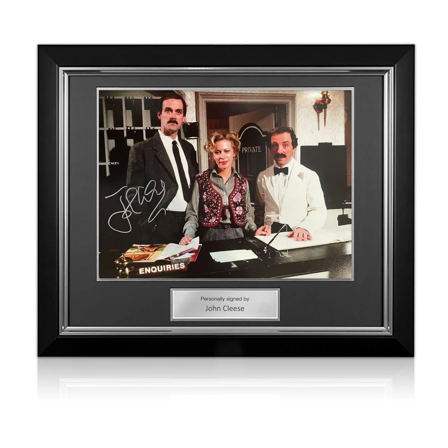John Cleese — John Cleese Signed Fawlty Towers Photo. Deluxe Frame