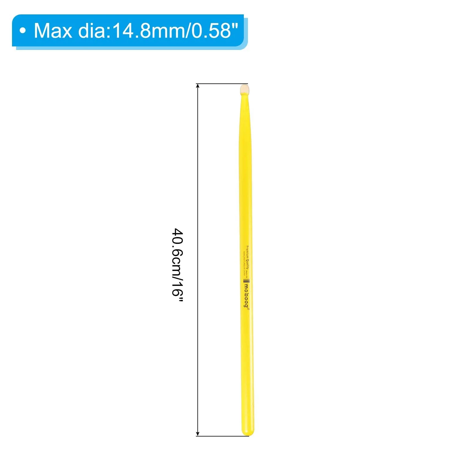 Maple Wood Drumstick Anti Slip Drum Stick 5A Yellow 1 Pair for Drumming Musical, image 2