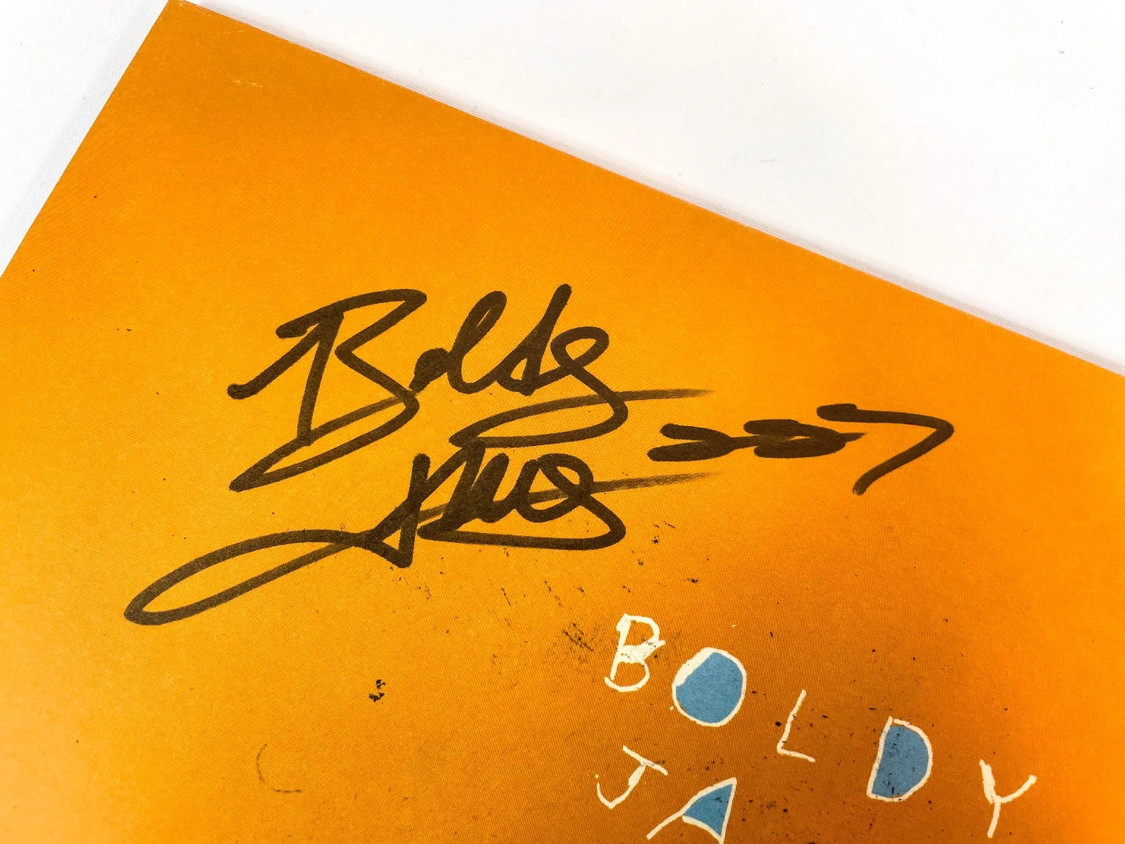 Boldy James Signed 1LB One Lucky Bastard Album Orange Vinyl LP EXACT Proof ACOA, изображение 2