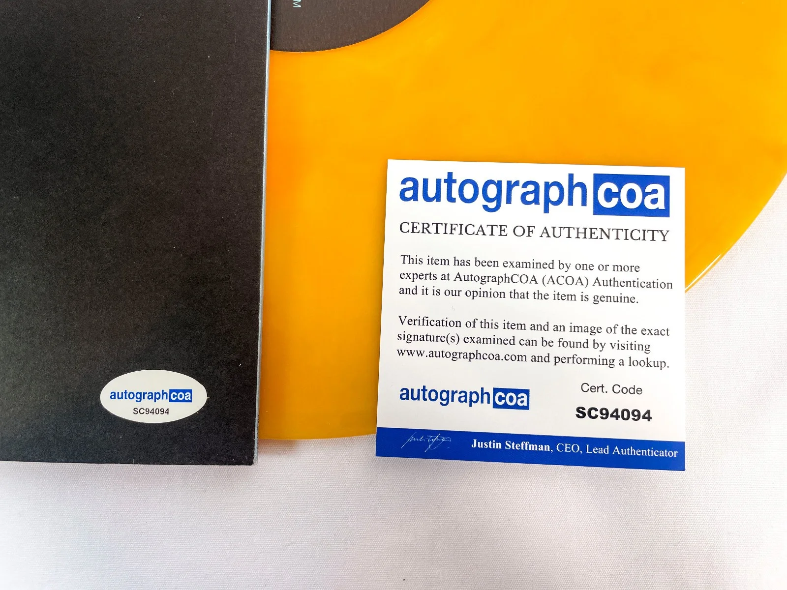 Boldy James Signed 1LB One Lucky Bastard Album Orange Vinyl LP EXACT Proof ACOA, изображение 5