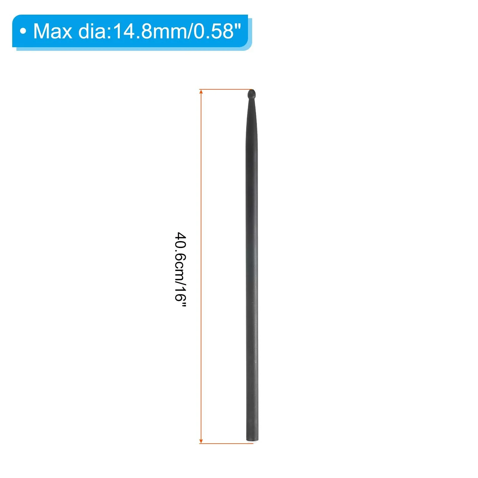 1Pair Drumstick Carbon Fiber Drum Stick Anti-Slip 5A Black, изображение 3