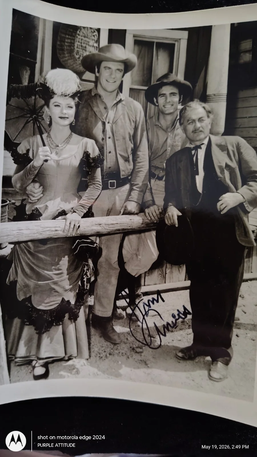 James Arness — Vintage "Gunsmoke" 5x7 Cast Promotional Photo – Hand-Signed by James Arness...