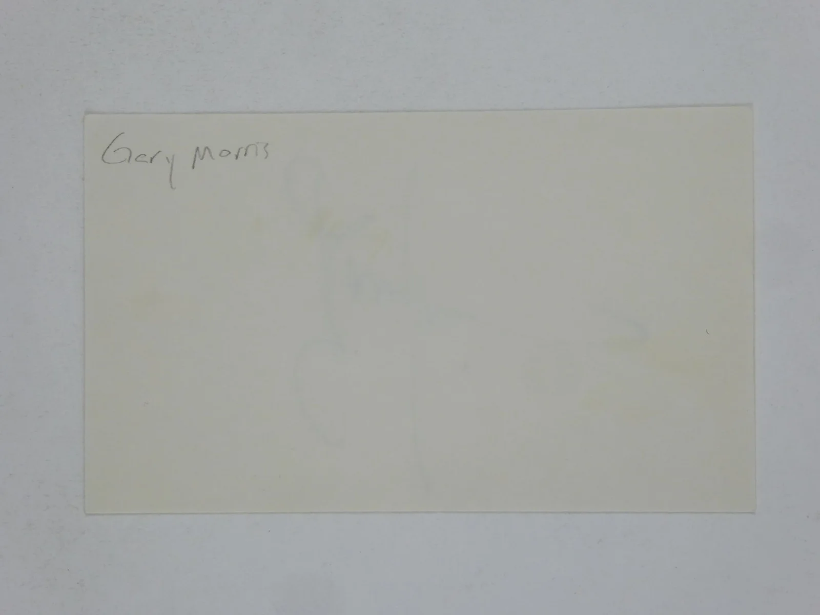 Gary Morris Hand Signed Autographed 3x5 Index Card Country Music Singer Actor, image 2