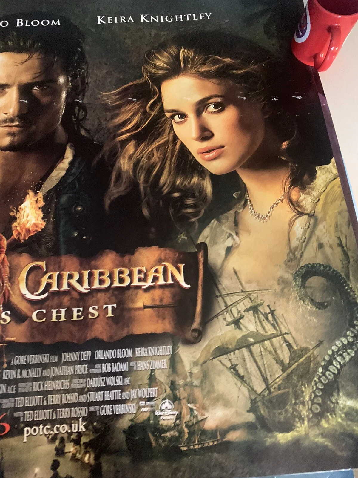 PIRATES OF CARIBBEAN DEAN MAN CHEST Original Quad Cinema 2006 ADVANCE DEPP BLOOM, изображение 4