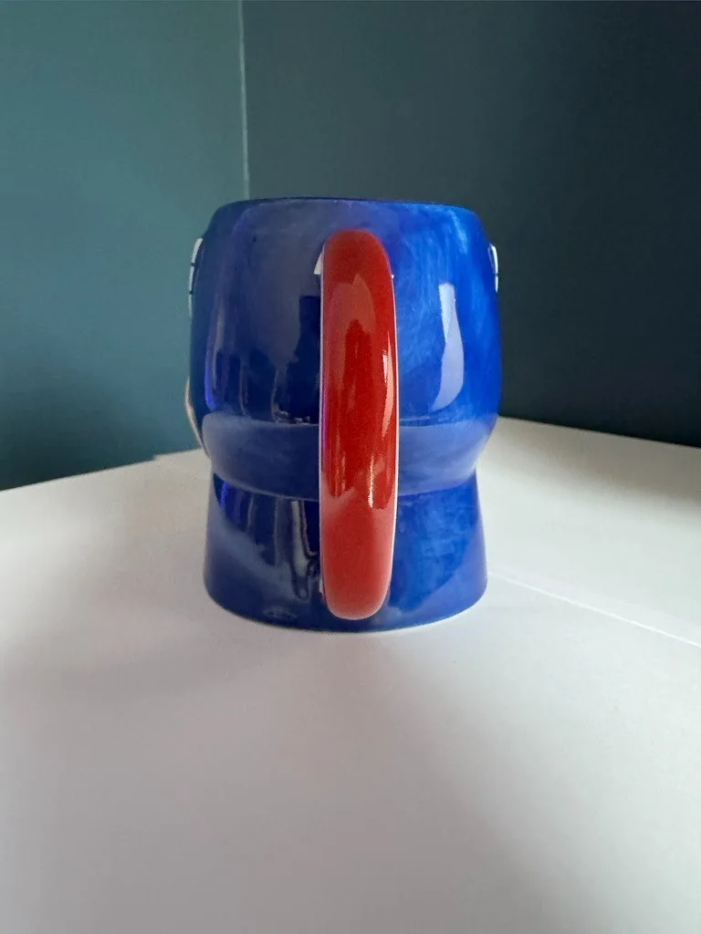 Marvel CAPTAIN AMERICA 3D Mug Blue Sculpted Ceramic Avengers Novelty Tea Coffee, изображение 3