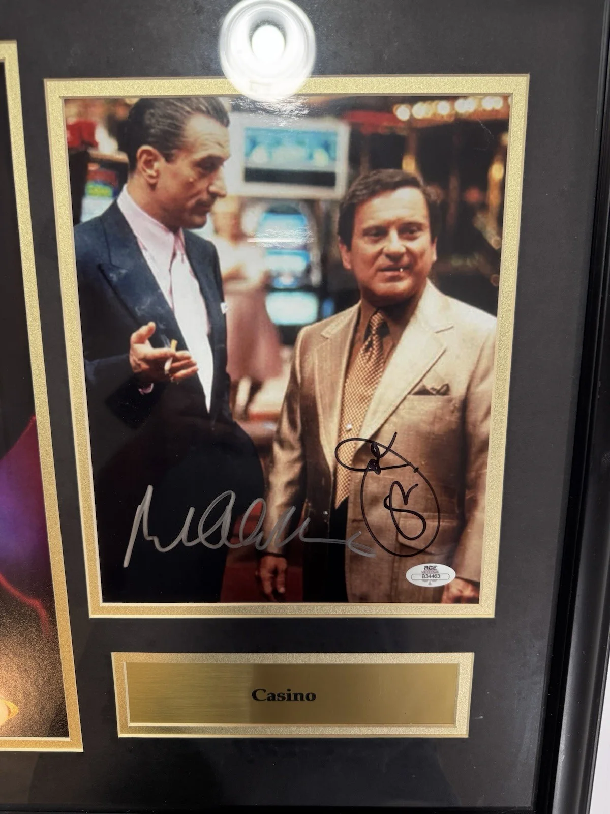 Robert De Niro Joe Pesci Autographed Picture From Casino Framed WithAuthenticity, изображение 2