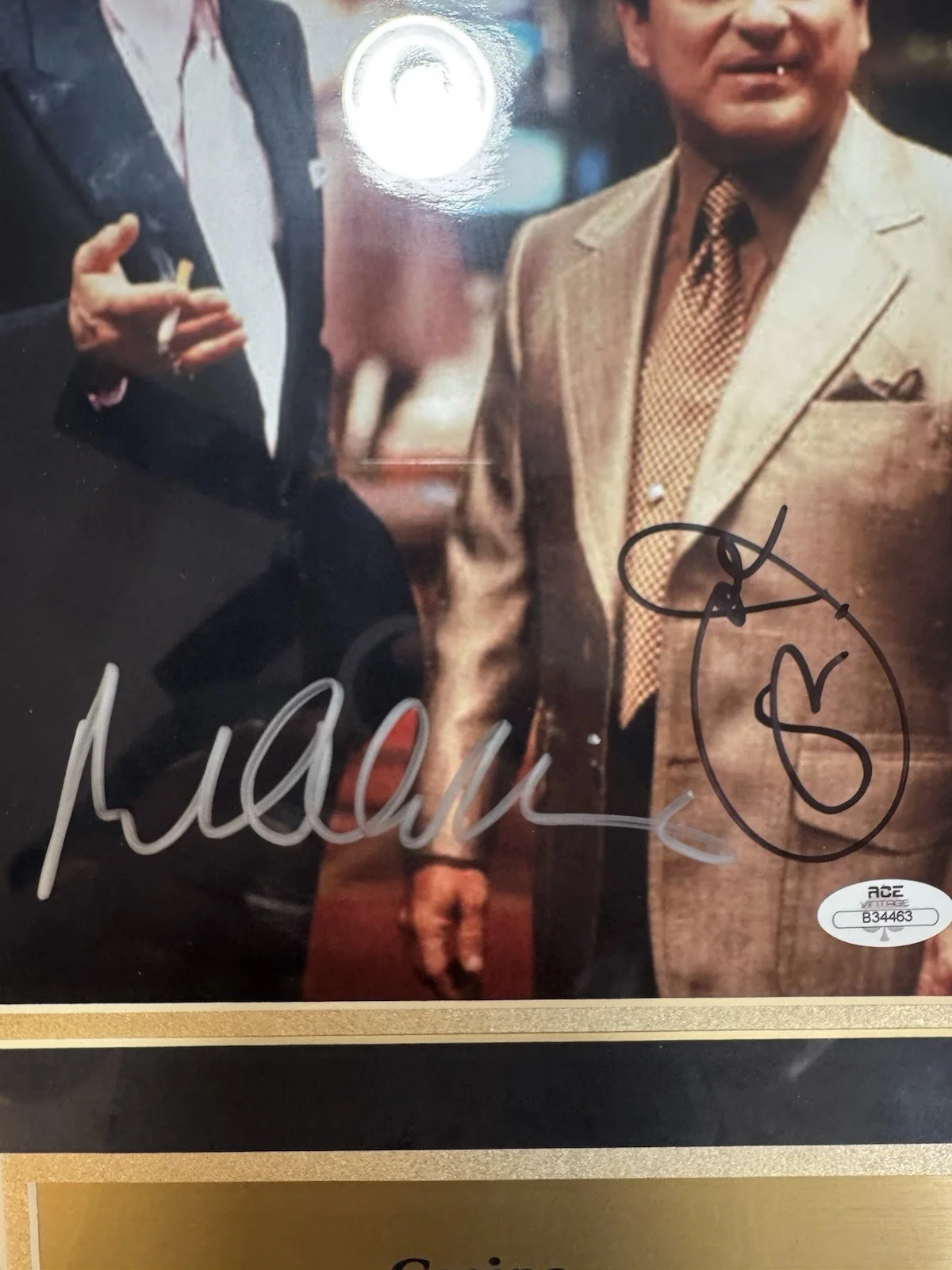 Robert De Niro Joe Pesci Autographed Picture From Casino Framed WithAuthenticity, изображение 3