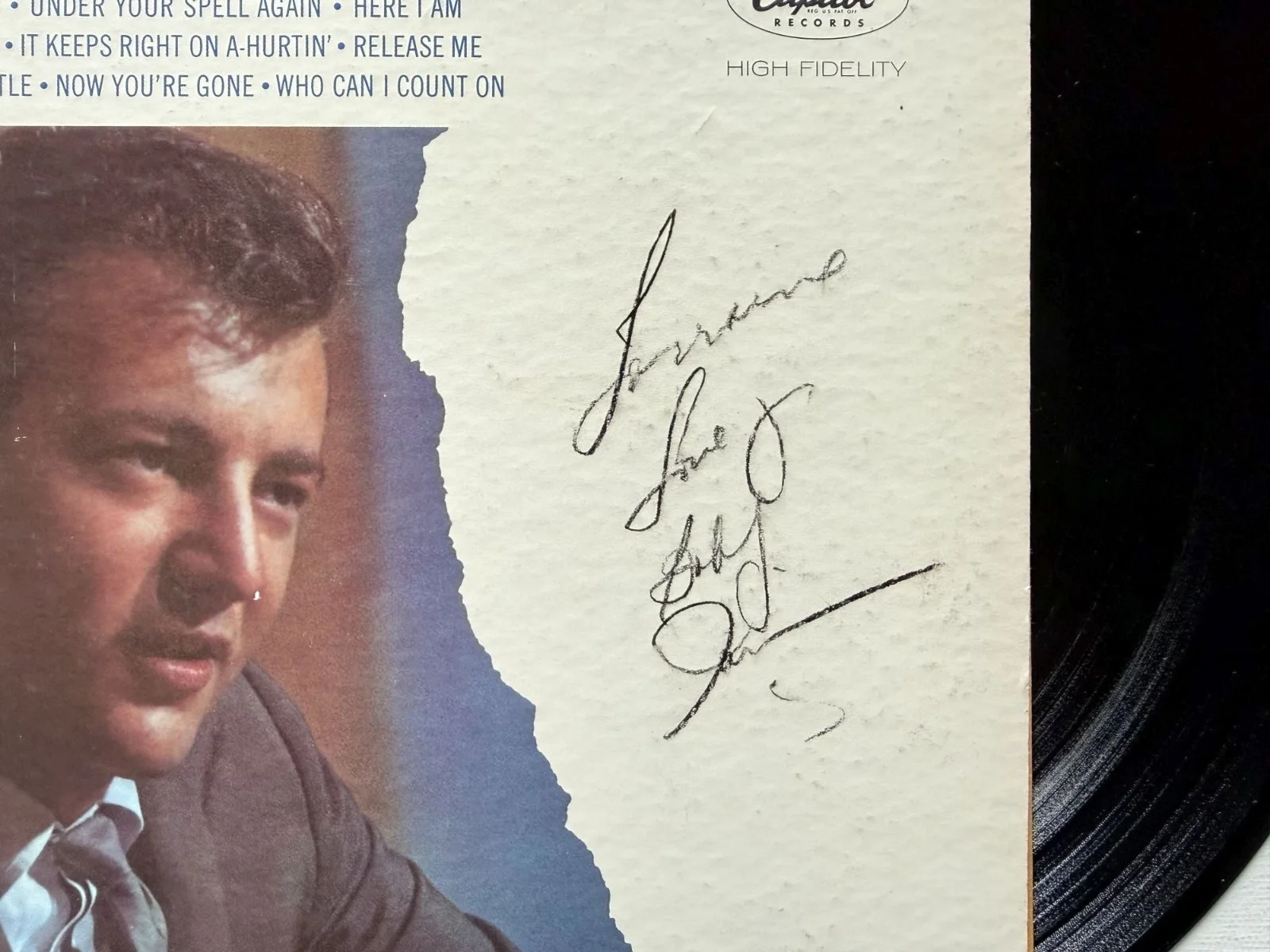 Bobby Darin Signed Autographed ''You're the Reason I'm Living" Record Album, изображение 2