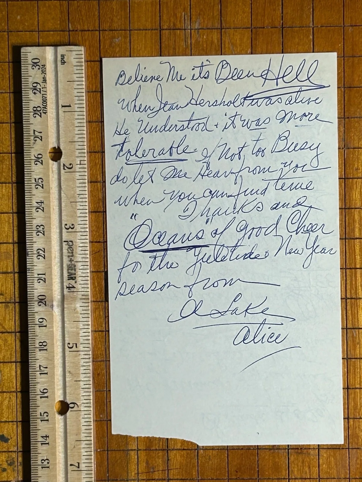 ALICE LAKE SIGNED 1959 LETTER—SILENT STAR—ARBUCKLE+ KEATON Shorts, изображение 2