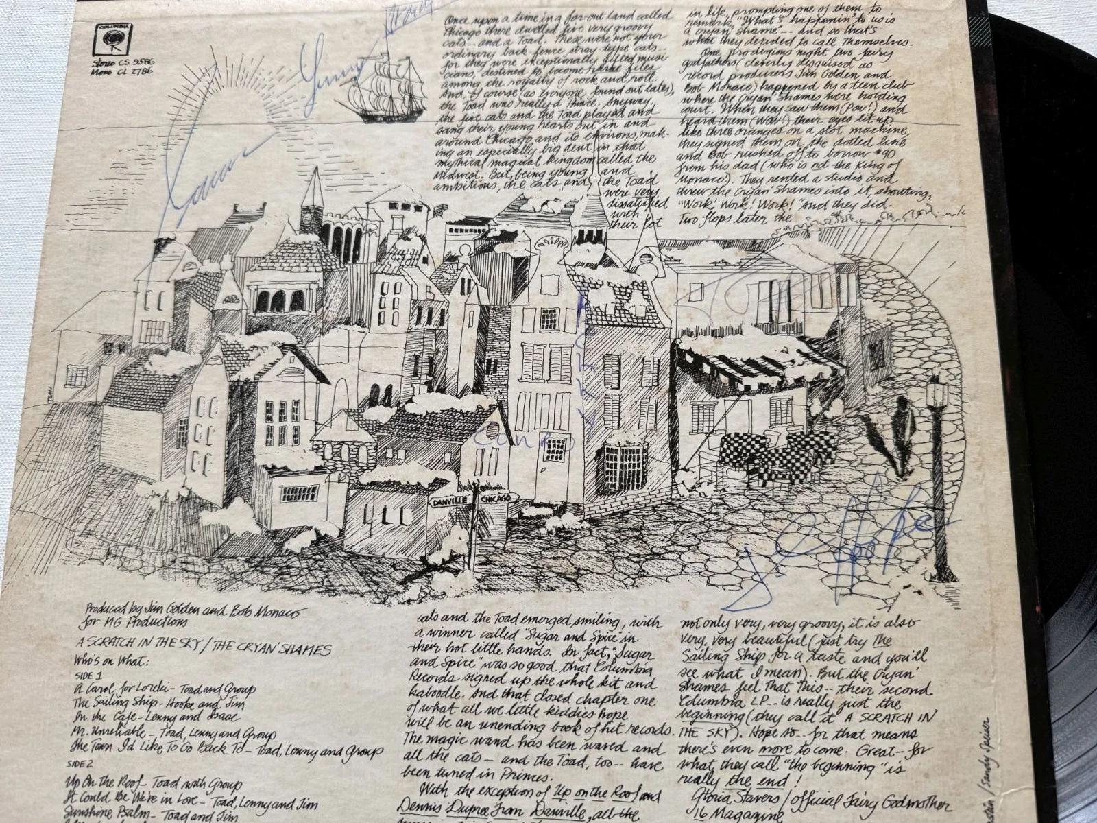 The Cryan' Shames Signed Autographed "A Scratch in the Sky" Record Album, изображение 3