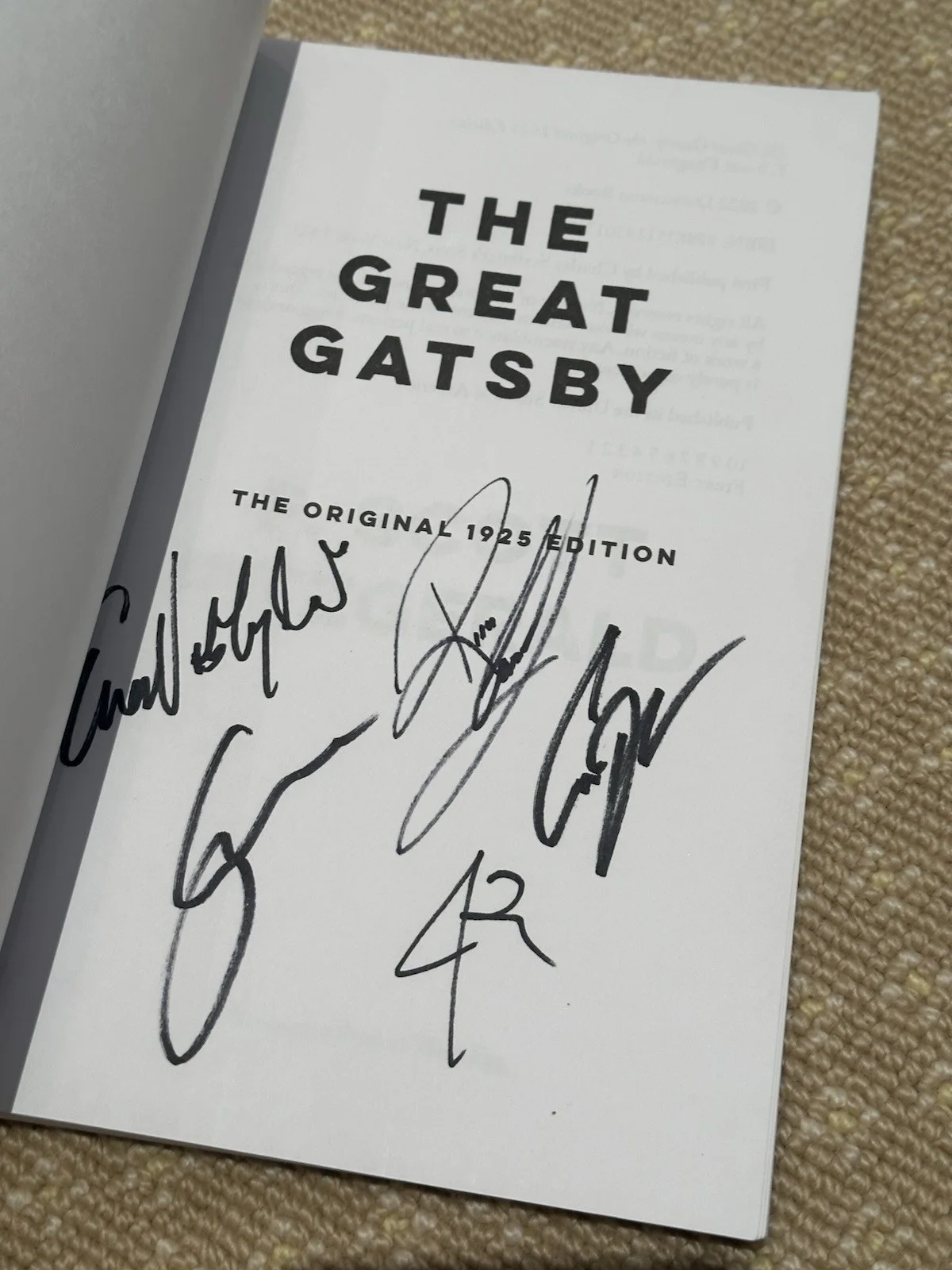 The Great Gatsby Signed Broadway Cast Book, image 2
