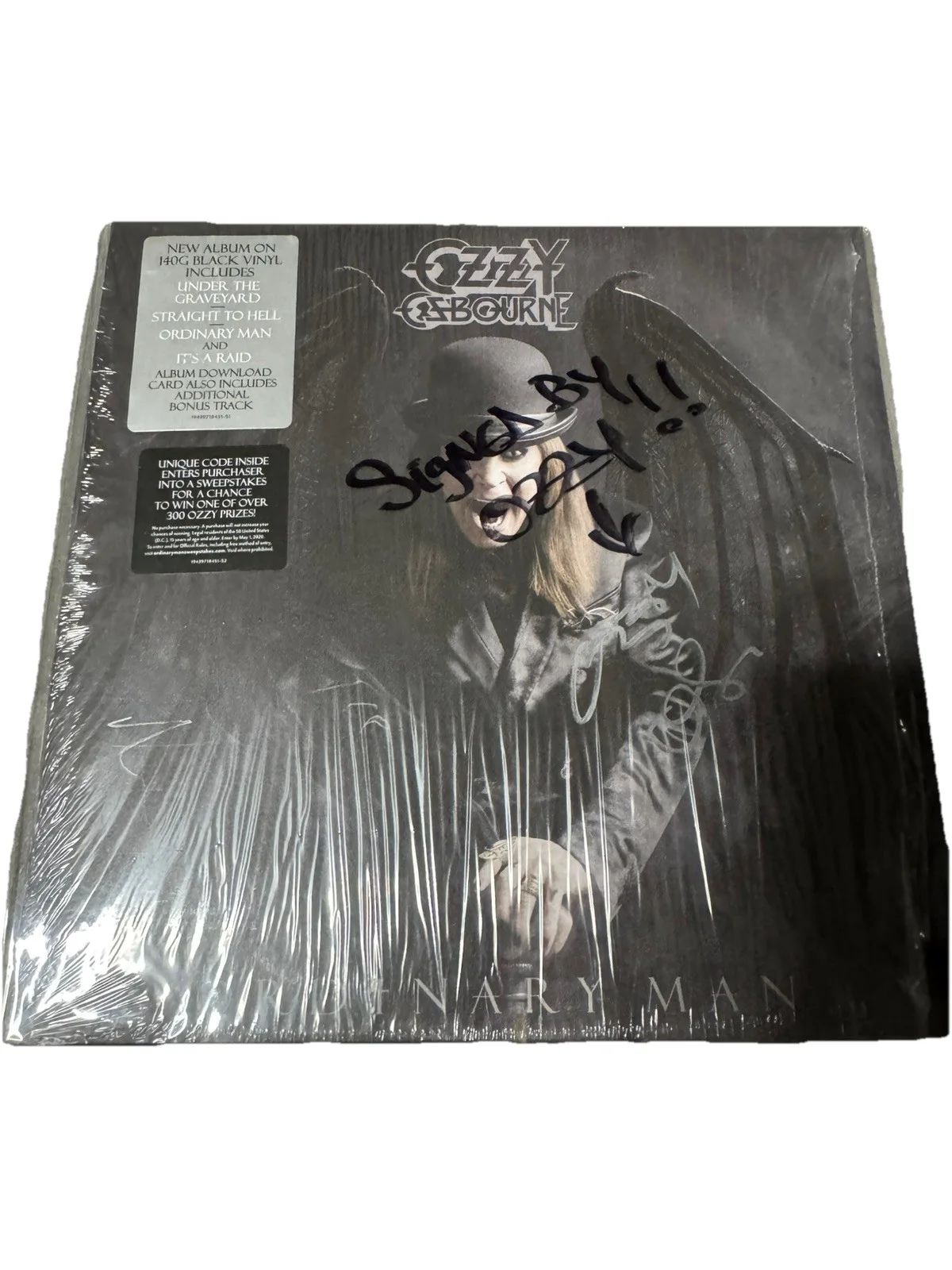Ozzy Osbourne — Ozzy Osbourne Ordinary Man Signed Autograph Album Vinyl, изображение 3