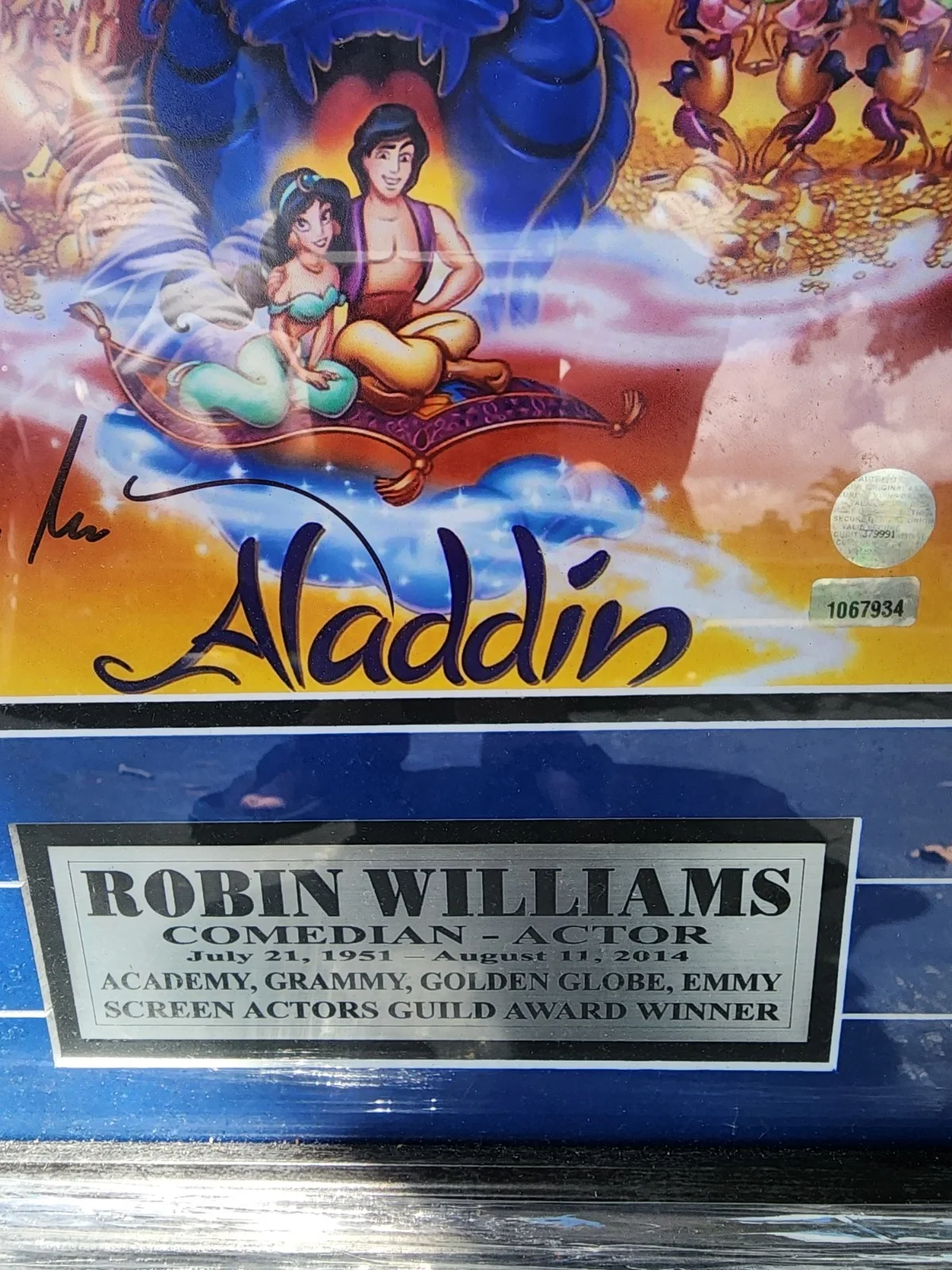 Robin Williams — Robin williams, the voice of aladdin signed aladdin color photo, изображение 3