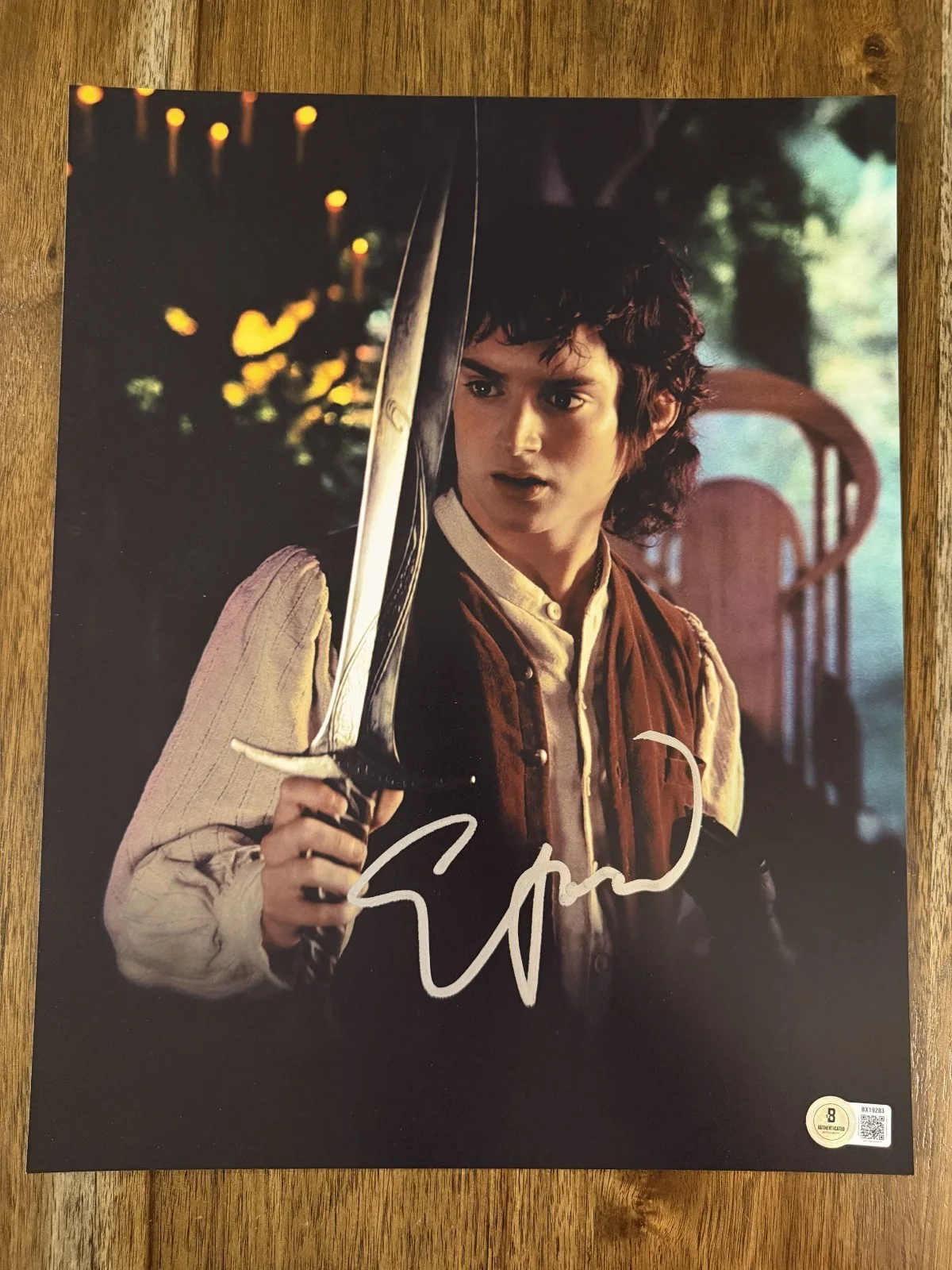 Elijah Wood — Elijah Wood ‘Lord of the Rings’ Signed 11x14 Photo ‘Frodo’ Beckett