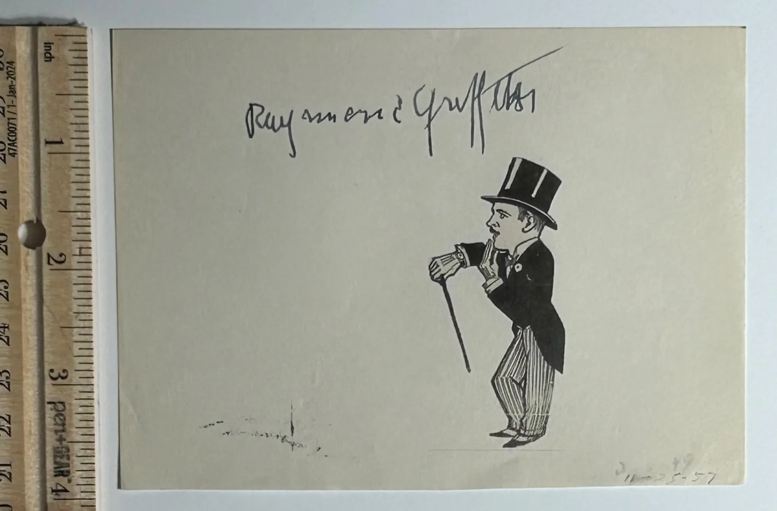 RAYMOND GRIFFITH SIGNED—SILENT COMIC—Bebe Daniels Mack Sennett Robert Benchley, image 2